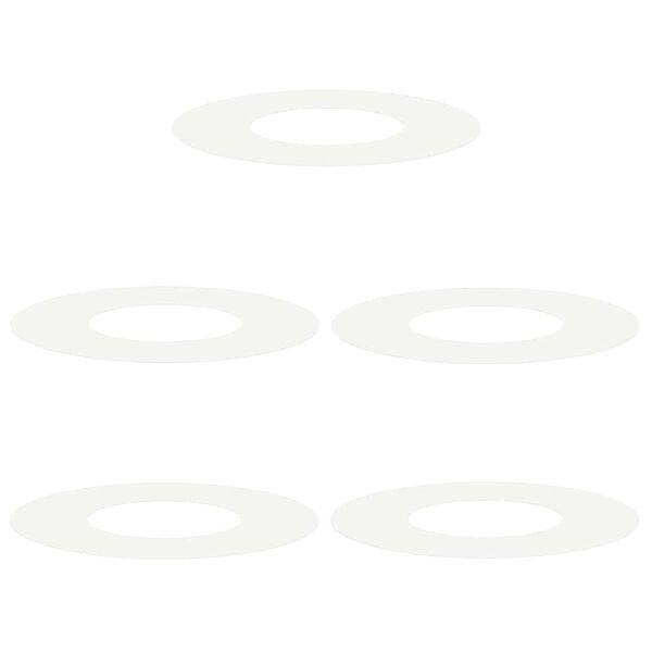 vidaXL geeignet f&uuml;r flache Baumringe 5 pcs Wei&szlig; &Oslash;30 / 60 cm Stahl