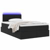 vidaXL Bett mit Stauraum und LED mit LED Schwarz 120 x 200 cm Samt