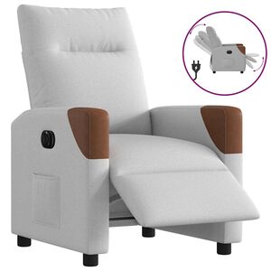 vidaXL Relaxsessel Elektrisch Wolkengrau Stoff