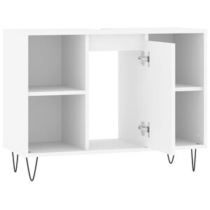vidaXL Badschrank Wei&szlig; 80x33x60 cm Holzwerkstoff