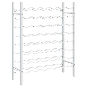 vidaXL Weinregal f&uuml;r 48 Flaschen Wei&szlig; Metall