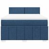 vidaXL Boxspringbett mit Matratze Blau 140x190 cm Stoff