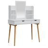 vidaXL Schminktisch-Set FAUSKE 4 stk. Wei&szlig; 100 x 50 x 143 cm