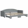 vidaXL Tagesbett Ausziehbar Hellgrau 80x200 cm Stoff