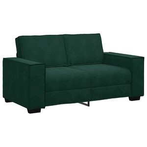 vidaXL 2-Sitzer-Sofa Dunkelgr&uuml;n 160x78x84 cm Samt