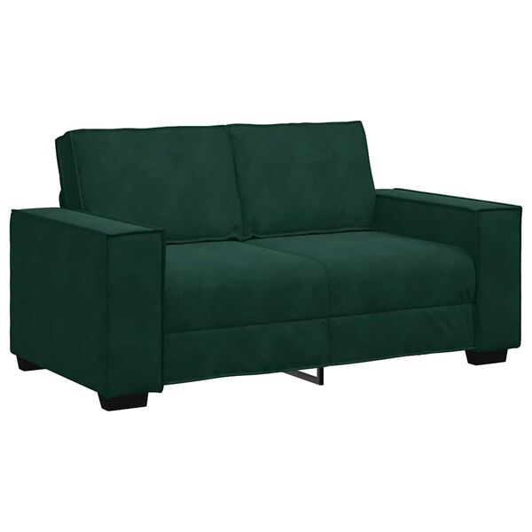 vidaXL 2-Sitzer-Sofa Dunkelgr&uuml;n 160x78x84 cm Samt