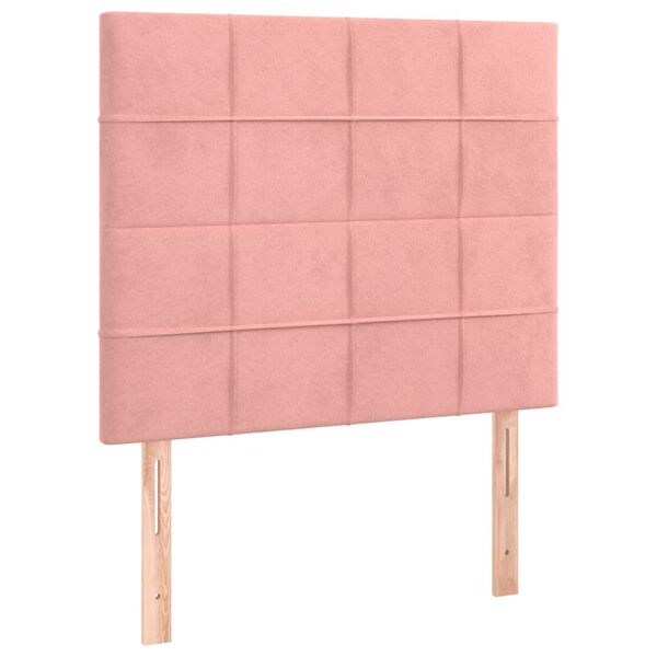 vidaXL Kopfteil Rosa 90x5x118/128 cm Samt