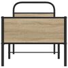 vidaXL Bettgestell ohne Matratze 75x190 cm Sonoma-Eiche Holzwerkstoff