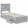 vidaXL Bettrahmen Graues Sonoma 75 x 190 cm Ingenieurs Holz