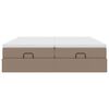 vidaXL Ottoman-Bett mit Matratzen Cappuccino 200x200cm Kunstleder