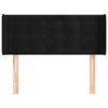 vidaXL Kopfteil mit Ohren Schwarz 83x16x78/88 cm Samt