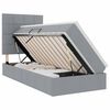 vidaXL Aufbewahrungsbett mit Matratze Hellgrau 90 x 190 cm Stoff