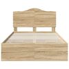 vidaXL Bettrahmen Sonoma-Eiche 135 x 190 cm Ingenieurs Holz