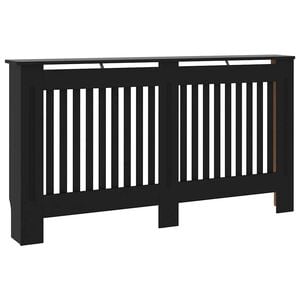 vidaXL Heizk&ouml;rperverkleidung Schwarz 152x19x81,5 cm Holzwerkstoff