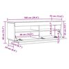 vidaXL TV-Schrank Wei&szlig; 100x35x40 cm Holzwerkstoff