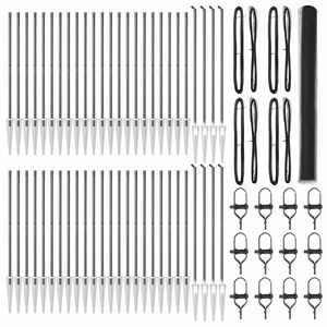 vidaXL Zaunpfosten Grau 100 x 1,5 m (25 mm Maschenweite) Stahl und PVC