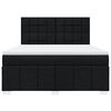 vidaXL Boxspringbett mit Matratze Schwarz 180x200 cm Stoff