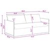 vidaXL Sofa 180cm Dunkelgrau Metall