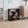 vidaXL Weinregal Schwarz 62x25x62 cm Massivholz Kiefer