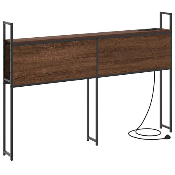 vidaXL Kopfteil mit Stauraum mit Ladestation Braun Eichen-Optik