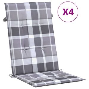 vidaXL Gartenstuhlauflagen f&uuml;r Hochlehner 4 Stk. 120x50x3cm Stoff