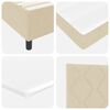 vidaXL Boxspringbett mit Matratze Creme 120 x 200 cm Stoff