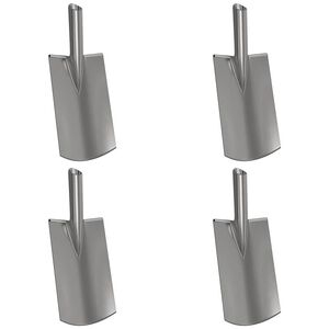 vidaXL Schaufelkopf 4 pcs Silber 43 x 17 cm Pulverbeschichteter Stahl