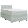 vidaXL Boxspringbett mit Matratze Hellgrau 120 x 190 cm Samt