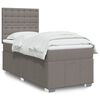 vidaXL Boxspringbett mit Matratze Taupe 90x200 cm Stoff