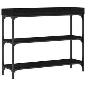 vidaXL Konsolentisch Schwarz Eichen-Optik 100 x 30 x 80 cm