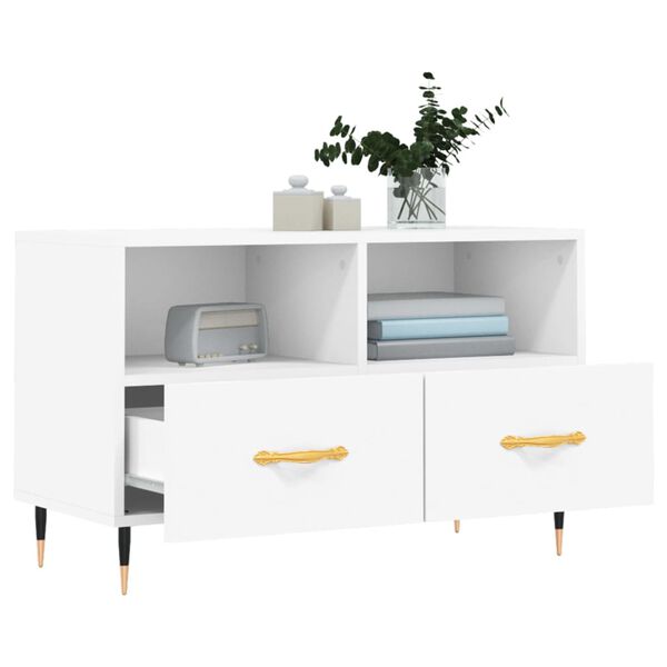 vidaXL TV-Schrank Wei&szlig; 80x36x50 cm Holzwerkstoff