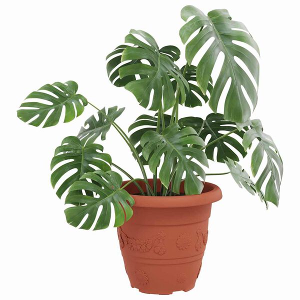 vidaXL Runder Blumentopf 6 pcs Ziegelrot &Oslash; 26 x 21,5 cm Kunststoff