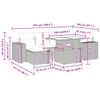 vidaXL 8-tlg. Garten-Sofagarnitur mit Kissen Hellgrau Poly Rattan