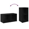vidaXL TV-Schrankset 2 pcs Schwarz Eichen-Optik 37 x 35 x 72 cm