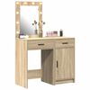 vidaXL Schminktisch mit T&uuml;r 2 pcs Braun 50 x 41 x 135 cm Holzwerkstoff