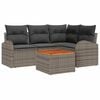 vidaXL Gartensofa-set mit Speicher 5 pcs Grau Poly-Rattan