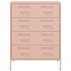vidaXL Sideboard Rosa 68x39x89 cm Stahl