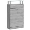 vidaXL Schuhschrank Grau Sonoma 63x24x104 cm Holzwerkstoff