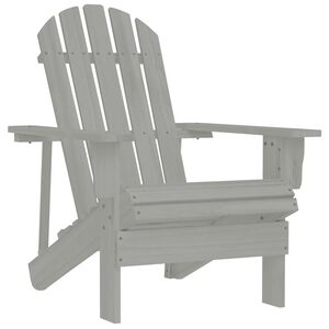 vidaXL Gartenstuhl Holz Grau
