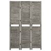 vidaXL 3-tlg. Raumteiler Grau 106,5x166 cm Massivholz