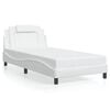 vidaXL Bettgestell "Viana" ohne Matratze Wei&szlig; 100x203 cm Kunstleder