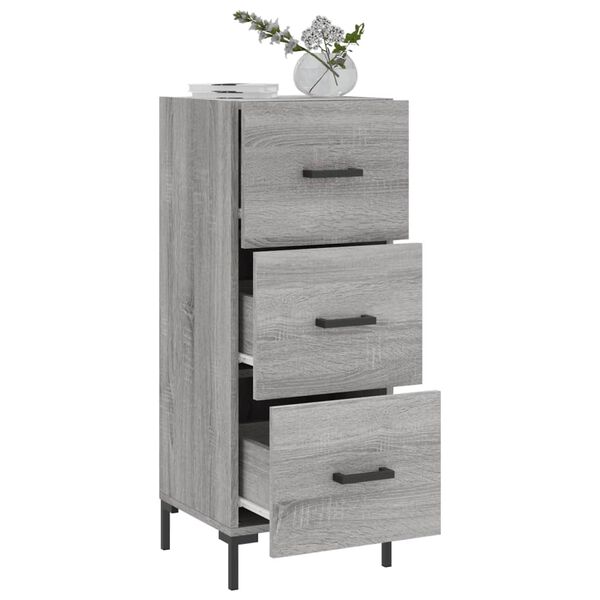 vidaXL Sideboard Grau Sonoma 34,5x34x90 cm Holzwerkstoff