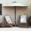 vidaXL Garten-Sonnenschirm Sand 294 x 150 x 224 cm Polyester und Stahl
