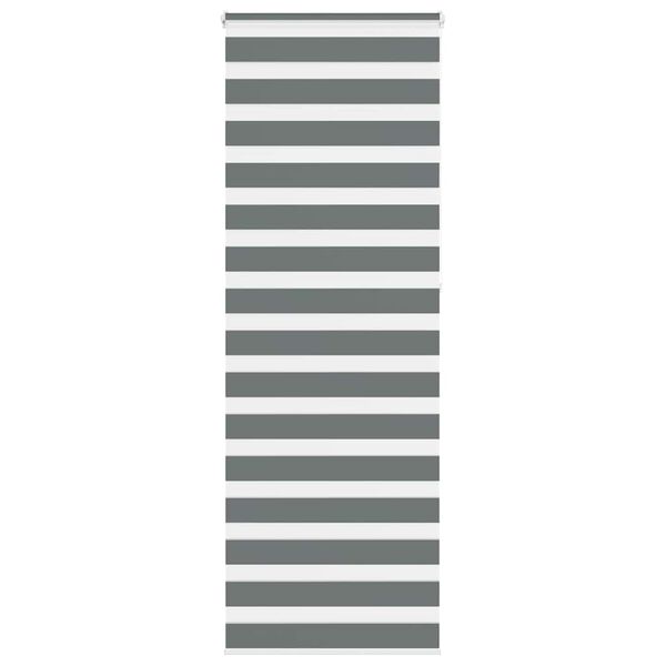 vidaXL Doppelrollo Dunkelgrau 75x230 cm Stoffbreite 70,9 cm Polyester