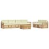 vidaXL Outdoor-Sofagarnitur 7 Stk. Wei&szlig; und Creme Polyester