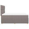 vidaXL Boxspringbett mit Matratze Taupe 160x200 cm Stoff