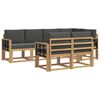 vidaXL Outdoor-Sofagarnitur 7 stk. Wei&szlig; und Anthrazit Polyester