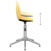 vidaXL Esszimmerstühle 4 Stk. Drehbar Gelb Stoff