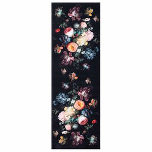 vidaXL K&uuml;chen Teppich Schwarz 180 x 60 cm Samt