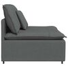 vidaXL Modulares Sofa Mittelmodul mit Kissen Dunkelgrau 100 cm